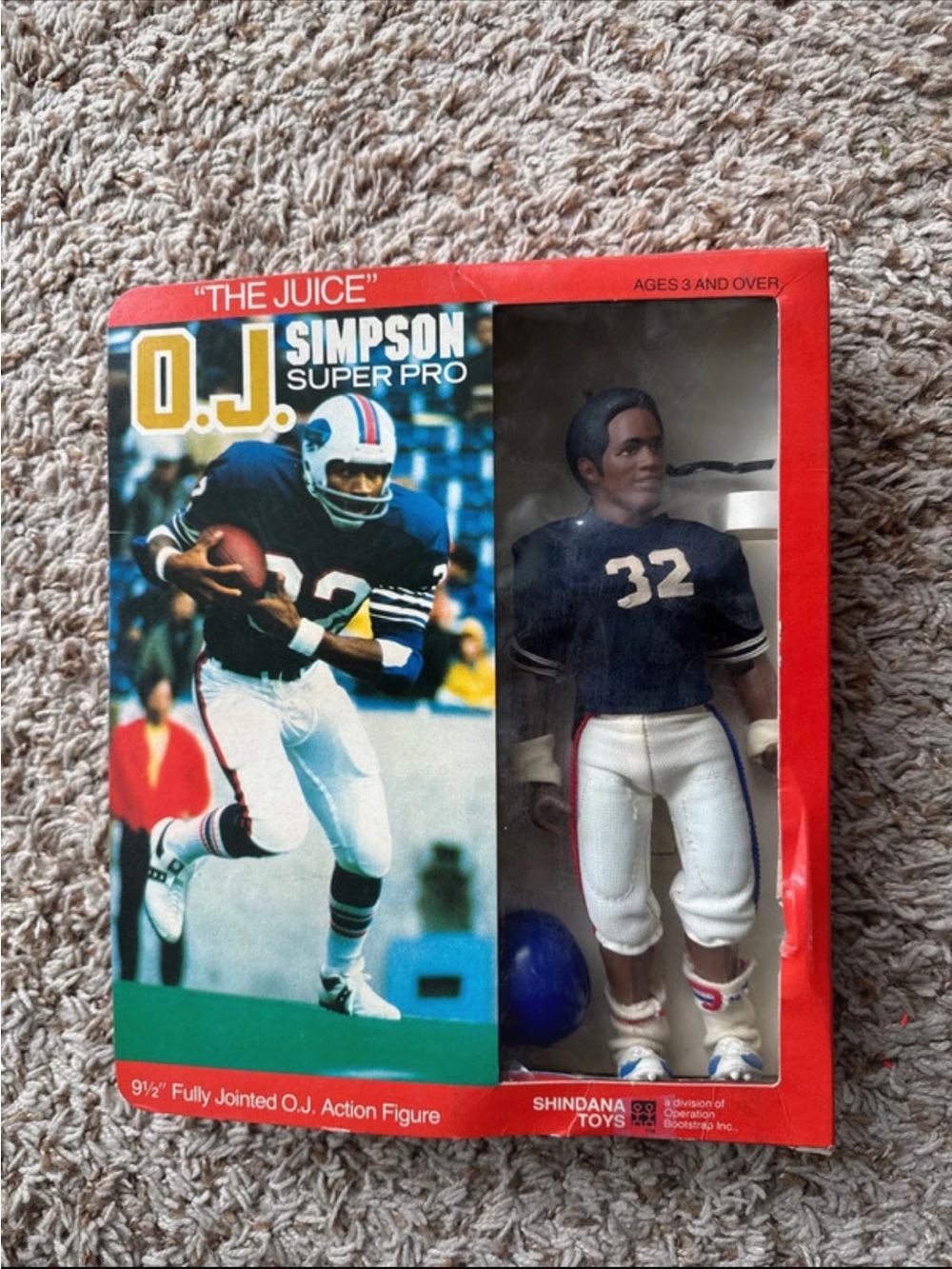 Vintage 1975 NFL O.J. Simpson Action Figure New in Box